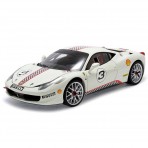 Ferrari 458 Challenge 2010 numero 3 bianco 1:18