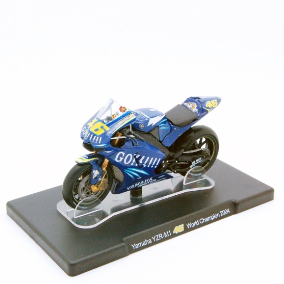 Modellino Moto Valentino Rossi - Yamaha YZR M1 Campione del mondo 2004 -  1:18 
