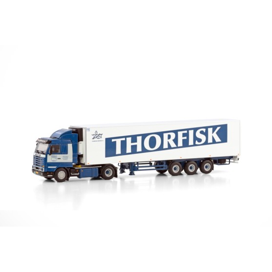 Scania 143M 420 Streamline 4x2 Refeer Trailer 3 assi "Thorfisk" 1:50