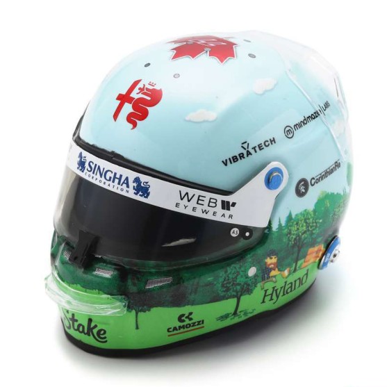 Valtteri Bottas Casco Bell Helmet F1 2023 10th Canadian GP Montreal 2023 Alfa Romeo Racing Team 1:5