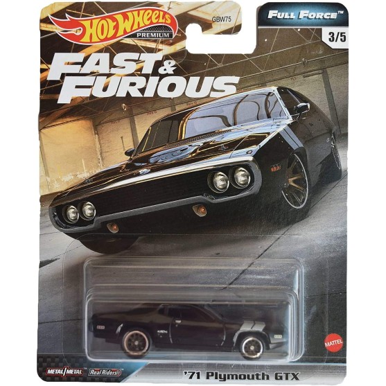 Plymouth GTX 1971 "Fast & Furious" Black 1:64