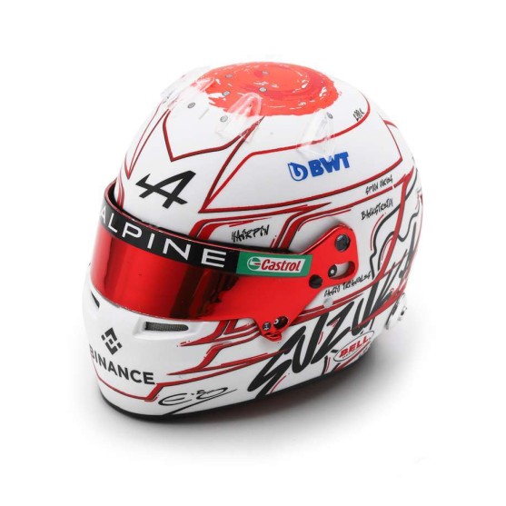 Esteban Ocon Casco Bell Helmet BWT Alpine Japanese GP 1:5