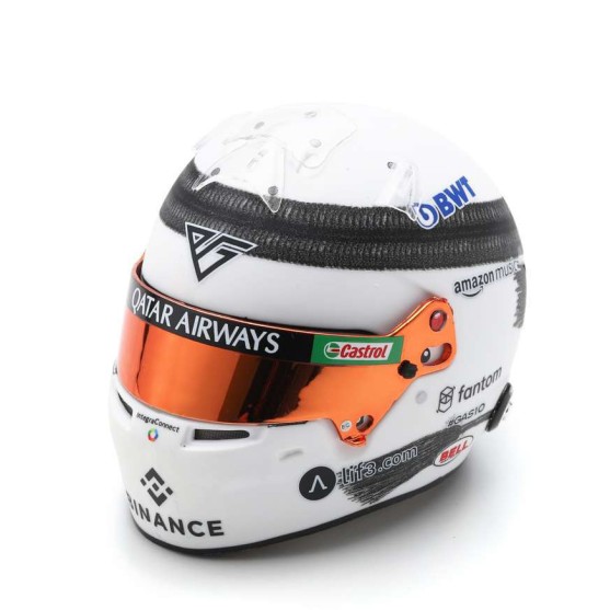 Pierre Gasly Casco Bell Helmet F1 2023 Qatar GP 2023 Sprint Race BWT Alpine 1:5