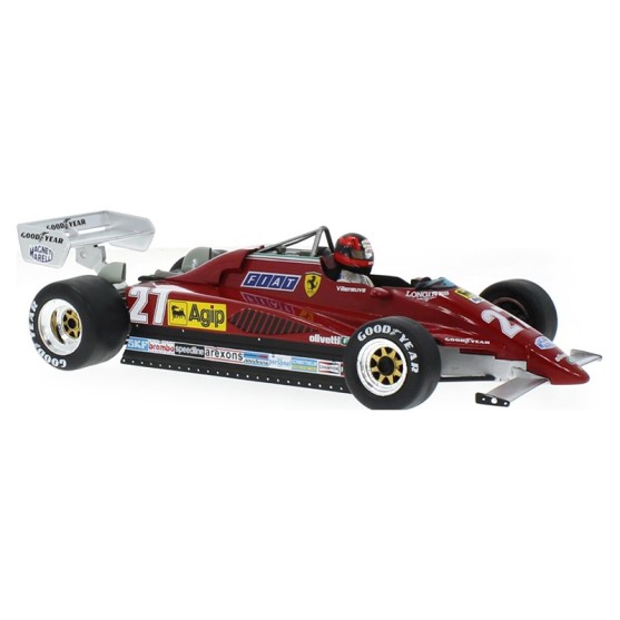 Ferrari 126 C2 1982 Belgian GP with Gilles Villeneuve 1:18
